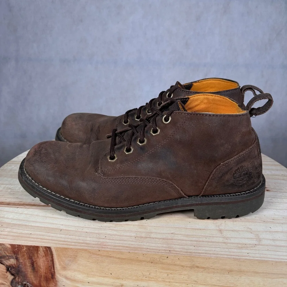 Timberland Larchmont II Chukka Boots Mens 10 Dark Brown Waterproof Leather A44MG
